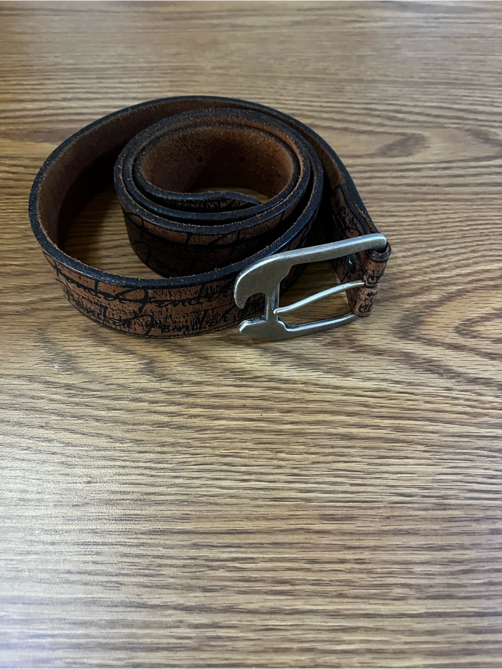 Fender Men's Brown Patterned Leather Belt Size 40